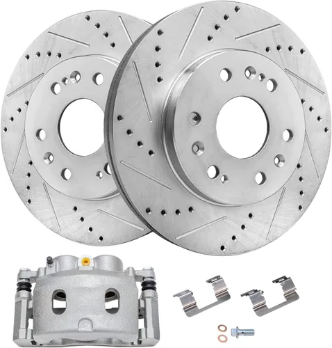 Miniatura 21 de Detroit Axle - Kit de freno delantero para Mercedes-Benz C350e GLC300 2016-2018, E300 2017, E350 2020-2022, frenos de disco perforados y ranurados