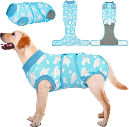 Miniatura 32 de Kuoser Traje de recuperación de cirugía para perros, traje de recuperación para perros machos hembras, mameluco para perro después de la cirugía