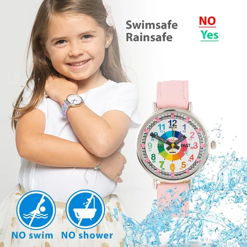 Miniatura 3 de Kiddus Educational Kids Watch for Children Boy and Girl. Analogue Time Teacher Wristwatch with Exercises. Japanese Quartz Movement. Easy to Read and