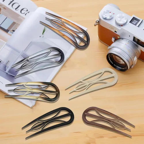 Miniatura 6 de 6 piezas de horquillas francesas, horquilla de cabello en forma de U estilo retro con dientes internos, horquillas francesas para el cabello