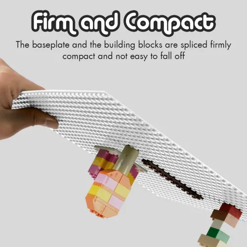 Miniatura 3 de Lekebaby Base de construcción clásica para ladrillos de construcción, 100% compatible con las principales marcas: placa base de 10 x 10 pulgadas