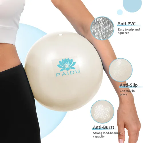 Miniatura 5 de PAIDU Pelota de pilates con núcleo de 10 pulgadas, antiexplosión y antideslizante, apta para pilates, yoga, entrenamiento de núcleo, terapia física