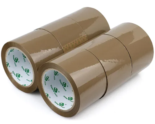 Miniatura 8 de BOMEI PACK Cinta de embalaje marrón de 3 pulgadas, 6 rollos de repuesto de cinta de embalaje ancha para mudanza, envío y almacenamiento, 2.4 mil x