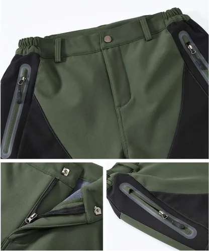 Miniatura 5 de Gopune Pantalones de invierno para mujer, senderismo, esquí, snowboard, impermeables, softshell aislantes