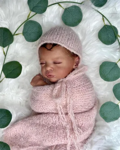 Miniatura 6 de Zero Pam Muñecas negras Reborn de 19 pulgadas, muñeca afroamericana recién nacida de 19 pulgadas, muñecas de bebé realistas, muñeca realista