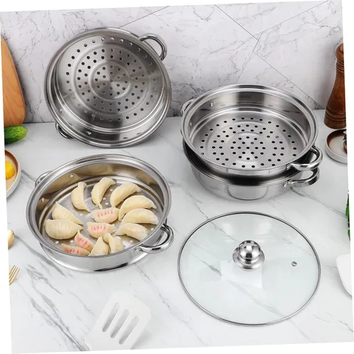 Miniatura 4 de Tofficu Multifuncional 4-capa Pot Vapor Hervir Olla Asiática para Stock Home Kitchen Accesorio