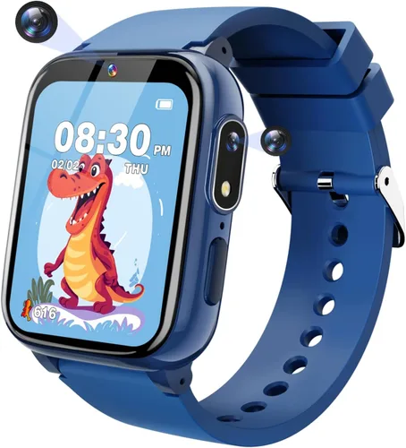 Sueseip Reloj para Niños Juguetes para Niños de 6 a 8 años, pantalla táctil HD, doble cámara, reloj inteligente para niños de 5 a 7 años, juguetes
