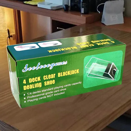 Miniatura 5 de SEETOOOGAMES 4 barajas de Blackjack claro zapato de trato