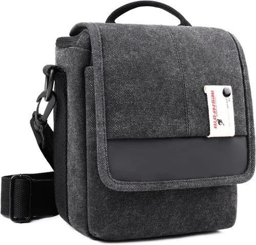 Miniatura 10 de Besnfoto Bolsa de cámara pequeña sin espejo, bolsa de hombro para cámara impermeable, bonita bolsa de mensajero compacta para mujeres y hombres