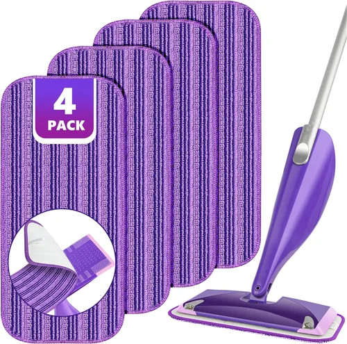 Miniatura 6 de Almohadillas reutilizables para trapeador compatibles con Swiffer Wet Jet, repuestos de almohadillas Wet Jet para trapeador Swiffer, almohadillas