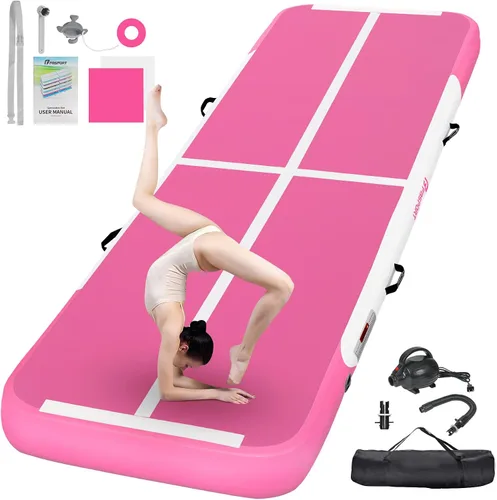 Miniatura 23 de FBSPORT - Colchonetas inflables de entrenamiento de 4 u 8 pulgadas de grosor, pistas de gimnasia para uso en el hogar, animadoras, yoga