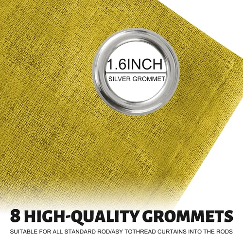 Miniatura 4 de SimpleHome Cortinas de Lino Blanco Crema 100% Opacas de 84 Pulgadas de Largo, Juego de 2 Paneles, Lino Sintético Texturizado para Sala de Estar