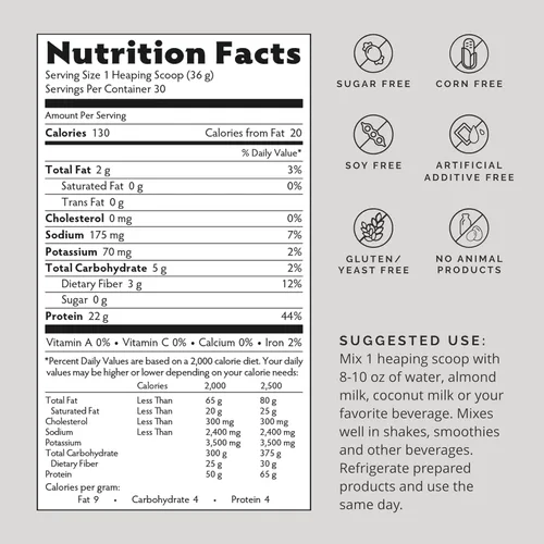Miniatura 2 de BRAINMD Dr Amen Omni Protein Chocolate - 2.38 libras - Proteína en polvo a base de plantas - Promueve la recuperación de energía y ejercicio
