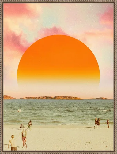 Miniatura 15 de Amanti Art Lienzo enmarcado para pared, 18 x 24 pulgadas, diseño retro de paisaje de sueños II, por Victoria Barnes, lienzo enmarcado para Sylvie