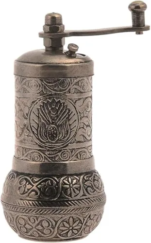 Miniatura 31 de Molinillo manual de cobre antiguo para granos de café árabes griegos turcos y sal de pimienta de especias, latón