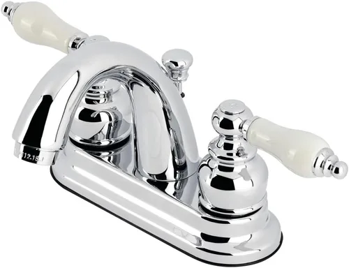 Kingston Brass KB5611PL Restoration Grifo de Lavabo Centerset de 4 Pulgadas, Cromo Pulido