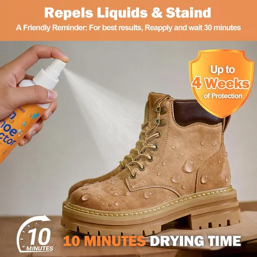 Miniatura 3 de Shoe Protector Spray - 6.76oz Professional Waterproof Stain Guard Advanced Nano Protection for Suede,Leather,Fabric