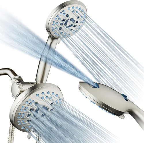 Miniatura 11 de Hotel Spa AquaCare Visto-En-TV Cabezal de regadera de mano y lluvia de alta presión de 50 modos de 3 vías con jets anti-obstrucción, modo de 2 tubos