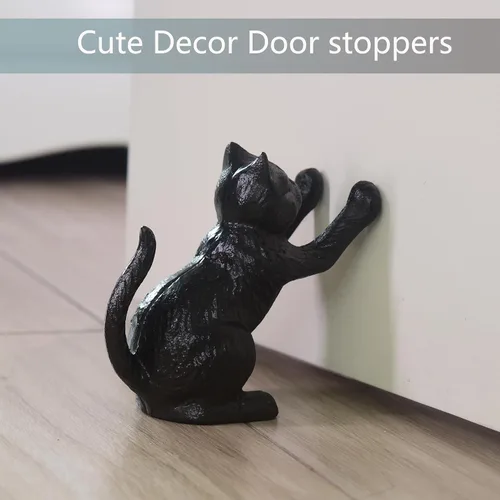 Miniatura 3 de Sujetalibros decorativos para estantes, de hierro fundido resistente para libros pesados, sujetalibros únicos y bonitos para decoración de hogar