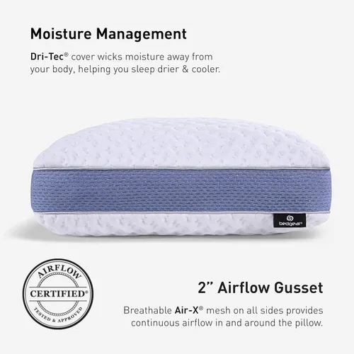 Miniatura 3 de Bedgear Almohada Balance Performance – 2.0 – Almohada de cama que absorbe la humedad para todas las posiciones de sueño – Almohada de cama