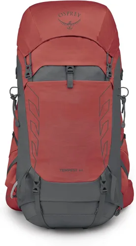 Miniatura 6 de Osprey Tempest 44L Mochila ligera de senderismo para mujer, mochila para viajes y campamento, pampa roja/gris carbón, M/L Pampas rojas/Gris carbón