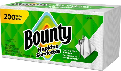 Miniatura 11 de Bounty Servilletas de papel, blancas, 200 unidades, el embalaje puede variar