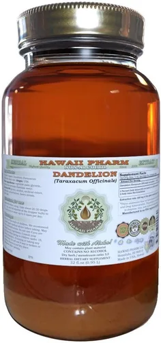 Miniatura 6 de Hawaii Pharm Extracto líquido sin alcohol de diente de león, diente de león (Taraxacum Officinale) Suplemento herbario natural de glicerita de hoja