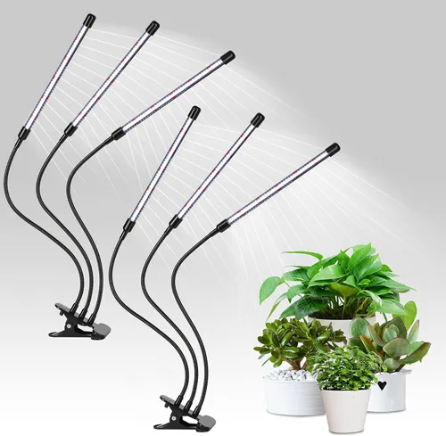 Miniatura 13 de iPower 21 Luz LED de Crecimiento con Espectro Completo para Plantas de Interior, Cuello de Cisne Ajustable, 3 Modos de Luz y 10 Niveles Regulables