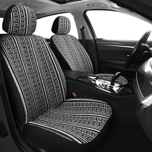 Miniatura 2 de HAIYAOTIMES Fundas para Asientos de Automóvil Baja Saddle Blanket Juego Completo con Almohadillas para Cinturón de Seguridad, Fundas de Asiento