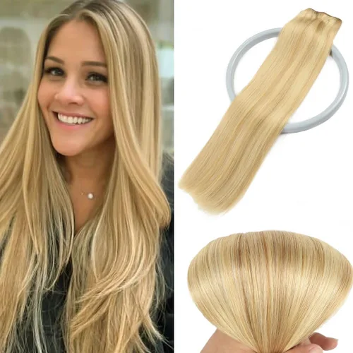 Miniatura 12 de Extensiones de cabello humano con clip, de 18 pulgadas, 8 piezas, color negro azabache, extensiones de cabello humano real para mujer, extensiones