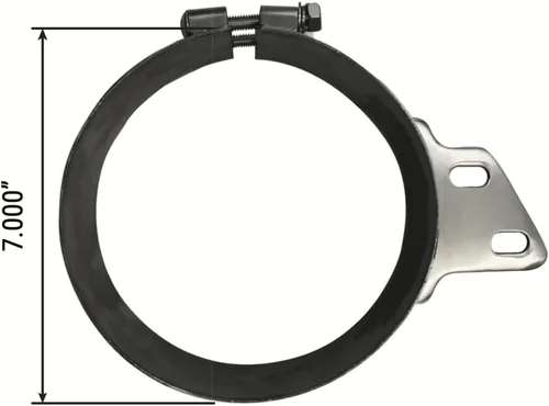 Miniatura 3 de Soporte de escape de 7 "acero inoxidable pulido con junta de doble tope en ángulo