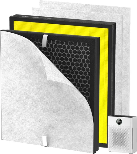 Miniatura 7 de Filtro de repuesto PR1 compatible con Mooka PR1 purificador de aire, paquete de 2 filtros H13 True HEPA para el hogar, habitación grande de hasta