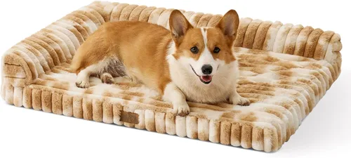Miniatura 25 de COZY KISS Cama para perros pequeños de piel de conejo sintética, sofá ortopédico de espuma de 30 x 20 pulgadas con lados, funda extraíble lavable