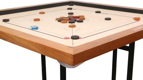 Miniatura 5 de KD Golden Carrom - Juego de mesa antiguo para interiores aprobado por la Federación Carrom de India y la Asociación Maharashtra Carrom