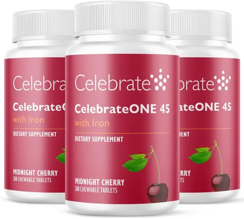Miniatura 7 de Celebrate Vitamins CelebrateONE 45 Masticables, 45mg Hierro - Multivitamínico Bariátrico Una Vez al Día, Vitaminas y Minerales Esenciales