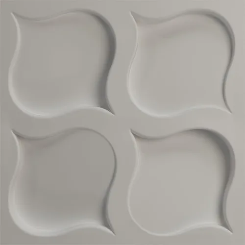 Miniatura 5 de Ekena Millwork WP20X20CVWH 19 5/8 pulgadas de ancho x 19 5/8 pulgadas de alto Clover EnduraWall Decorativo 3D Panel de Pared Cubre 2.67 pies
