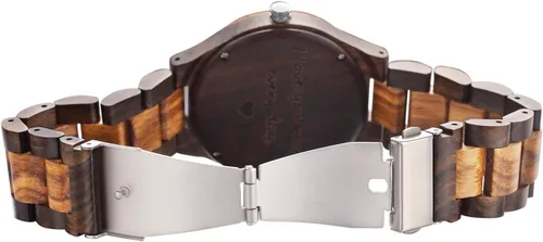 Miniatura 3 de Reloj de madera Fodiyaer con grabado para hombre, regalo ideal para tu novio, tu marido, para un aniversario, Navidad, cumpleaños, día del Padre