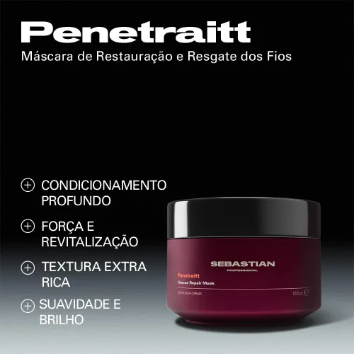Miniatura 3 de Sebastian Professional Penetraitt Deep Repair & Strengthening Masque For Damaged & Color Treated Hair Packaging May Vary