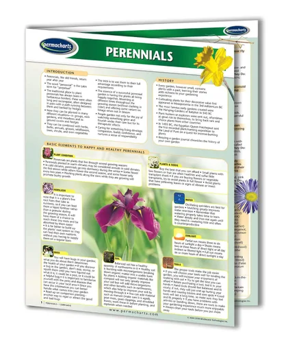 Guía de jardinería y plantas perennes - Guía de referencia rápida para el hogar y el jardín por Permacharts