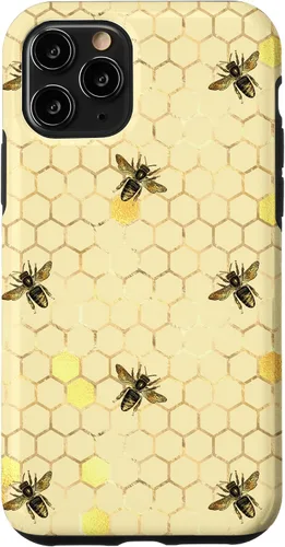 Miniatura 28 de Funda con estampado floral de abeja para iPhone 16 color amarillo miel