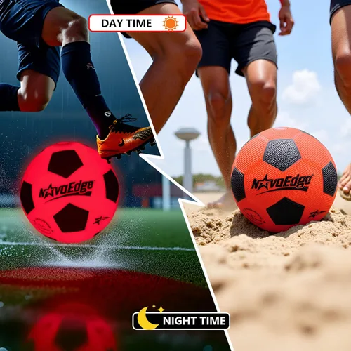 Miniatura 6 de Balón de fútbol que brilla en la oscuridad Balón LED recargable USB-C que se ilumina Tamaño oficial 5 para niños y adultos Regalo para niños