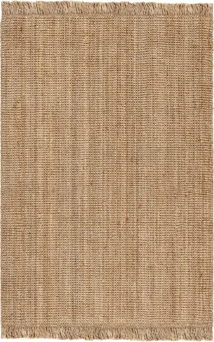Miniatura 5 de SAFAVIEH Natural Fiber Collection - Alfombra decorativa de 4 x 6 pies, natural, hecho a mano, yute con flecos, ideal para zonas de alto tráfico