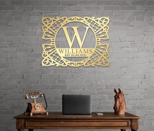Miniatura 2 de Letrero de metal con nombre personalizado, arte de pared y decoración personalizada, regalo de apellido personalizado, letrero de árbol genealógico