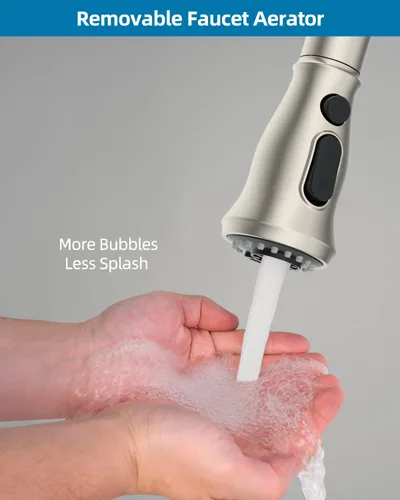 Miniatura 5 de Reemplazo universal de cabezal de grifo de cocina con 15 adaptadores compatible con estándar americano/Kohler/Moen/Delta, cabezal rociador de grifo