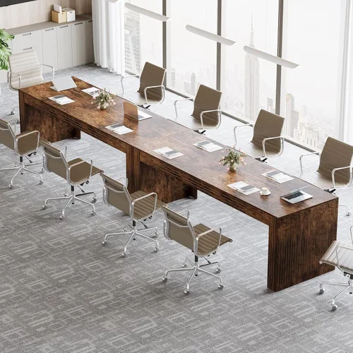 Miniatura 14 de Tribesigns 79-Inch Extra Long Desk, Two Person Double Desk for Home Office, Wooden Long Computer Desk Writing Table for Office, Coffee Brown