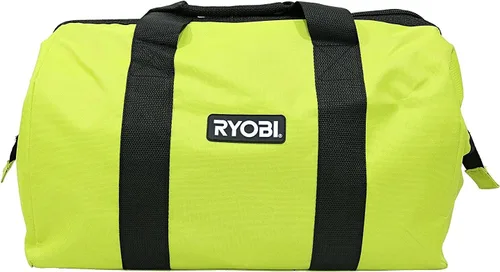 Miniatura 2 de Bolsa de contratista plegable de boca ancha verde genuina OEM con cremallera única completa hasta la parte superior y costuras en X cruzadas