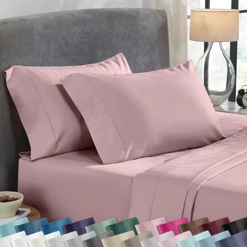 Miniatura 26 de Fundas de almohada de algodón de 400 hilos 22 - rosa