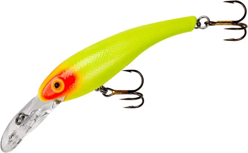Miniatura 18 de Cotton Cordell Wally Diver Walleye Crankbait Señuelo de pesca Gancho Chartreuse