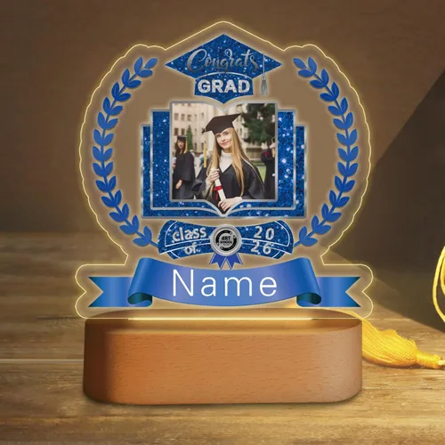 Miniatura 30 de Regalos de graduación personalizados luz nocturna con nombre de foto, lámpara LED de graduación personalizada 2026 para mujeres y hombres, regalos