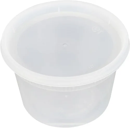 Miniatura 15 de Restaurantware -Asporto - Cajas para llevar de 8 onzas, 25 recipientes redondos para sopa para microondas - Tapas de plástico transparente